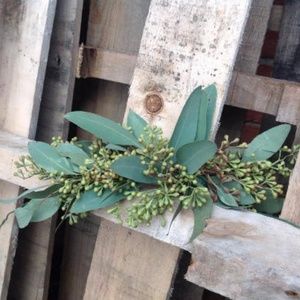 Fresh Seeded Eucalyptus Hair Piece Wedding Crown
